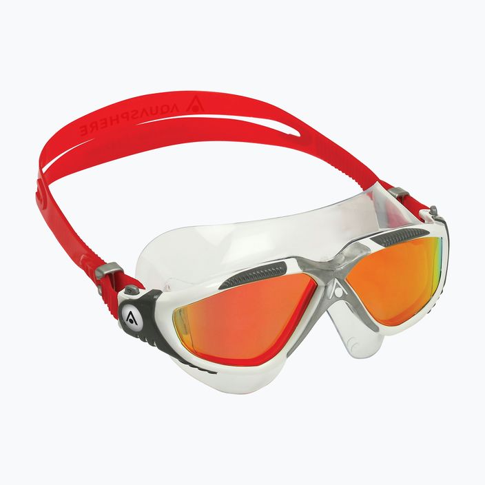 Plavecká maska Aquasphere Vista bílá/stříbrná/zrcadlově červená titanová MS5050915LMR 8
