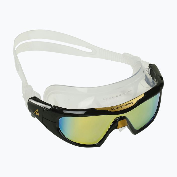 Plavecká maska Aquasphere Vista Pro transparentní/zlatá titanová/zrcadlově zlatá MS5040101LMG 3
