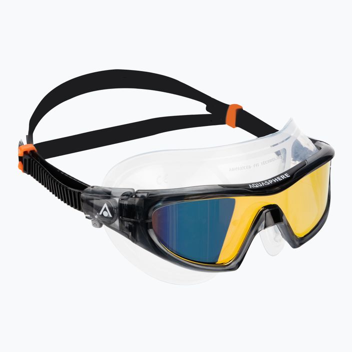 Plavecká maska Aquasphere Vista Pro tmavě šedá/černá/zrcadlově oranžová titanová MS5041201LMO
