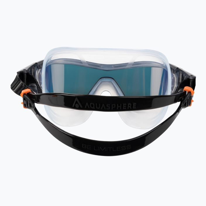 Plavecká maska Aquasphere Vista Pro tmavě šedá/černá/zrcadlově oranžová titanová MS5041201LMO 5