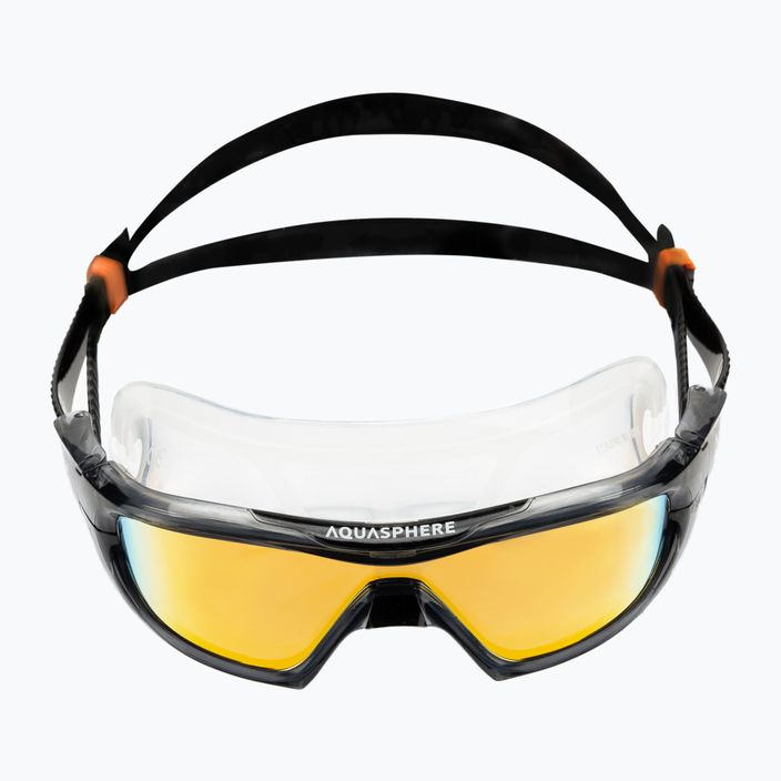 Plavecká maska Aquasphere Vista Pro tmavě šedá/černá/zrcadlově oranžová titanová MS5591201LMO 2