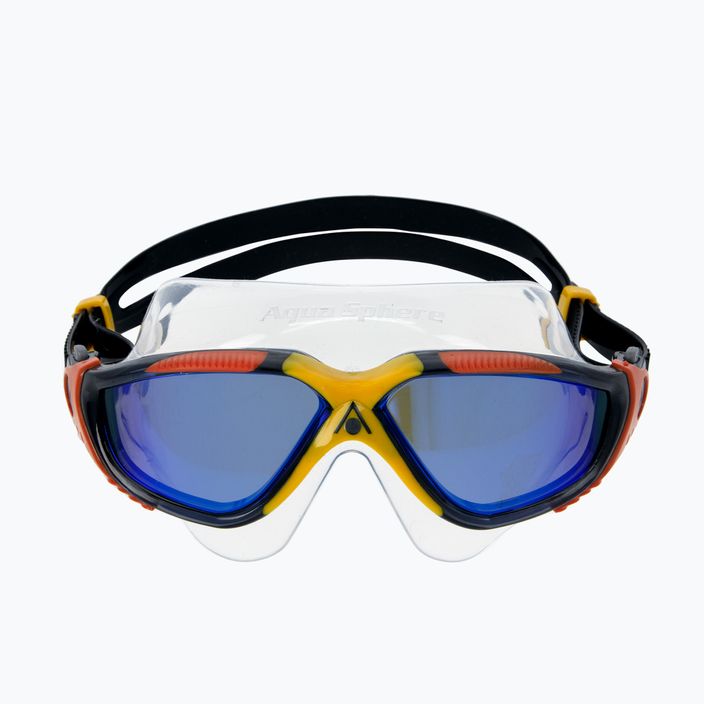 Plavecká maska Aquasphere Vista tmavě šedá/oranžová 7