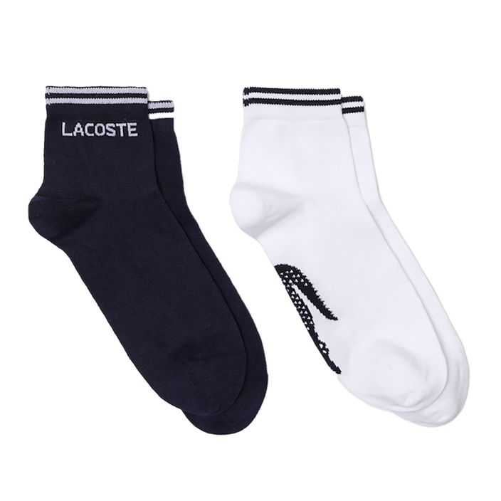 Pánské tenisové ponožky Lacoste 2 páry tmavě modrá/bílá RA4187 2