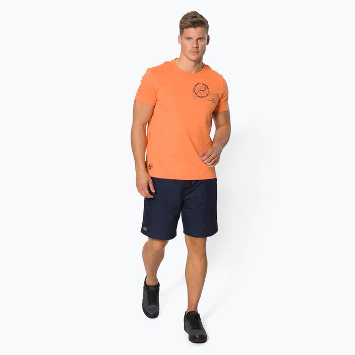 Pánské tenisové tričko Lacoste Turtle Neck Orange TH0964.FNX 2