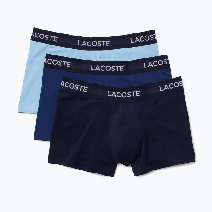 Pánské boxerky 3-pack Lacoste 5H9623 VUC modré