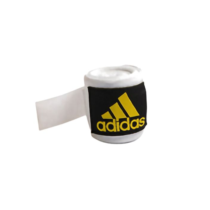 Boxerské bandáže Adidas 255 cm bílá/žlutá 2