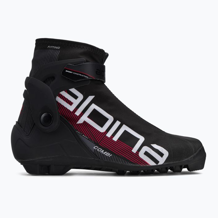 Pánské boty na běžecké lyžování Alpina N Combi black/white/red 2