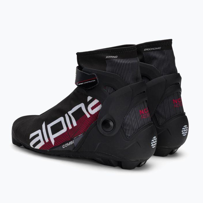 Pánské boty na běžecké lyžování Alpina N Combi black/white/red 3