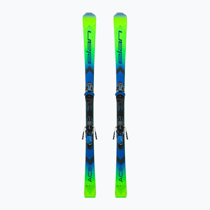 Elan Ace SLX Fusion + EMX 12 sjezdové lyže zeleno-modré AAKHRD21