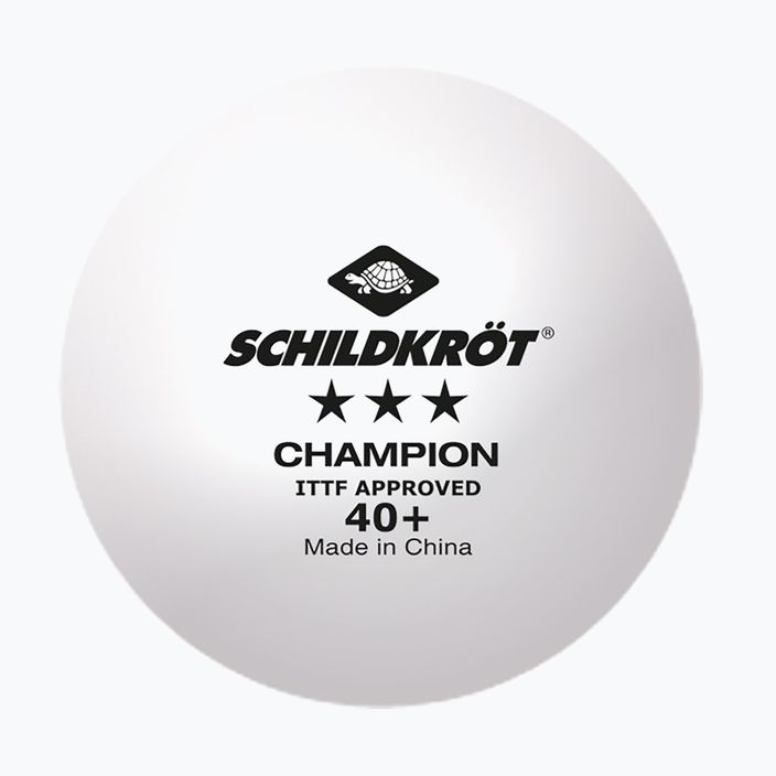 DONIC Schildkröt 3-Star Champion ITTF Poly 40+míče 3 ks bílá 608540 2