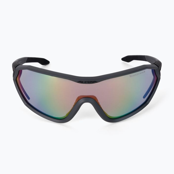 Brýle na kolo Alpina S-Way VM coal matt black/rainbow mirror 3