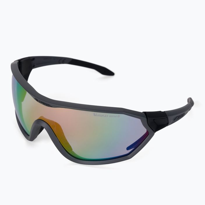 Brýle na kolo Alpina S-Way VM coal matt black/rainbow mirror 5