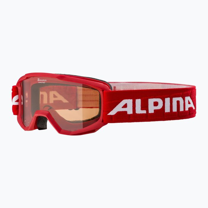 Dětské lyžařské brýle Alpina Piney red matt/orange 6