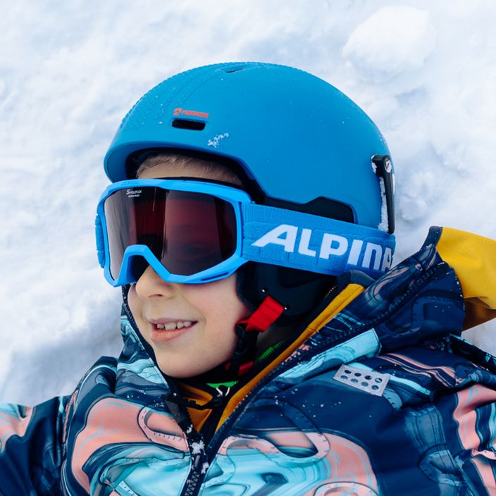 Dětské lyžařské brýle Alpina Piney blue matt/orange 8
