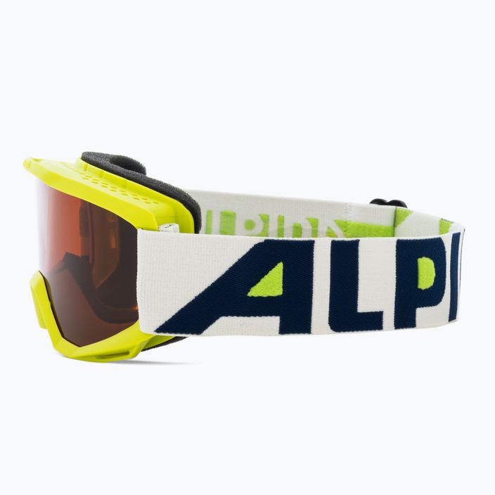 Dětské lyžařské brýle Alpina Piney lime matt/orange 4