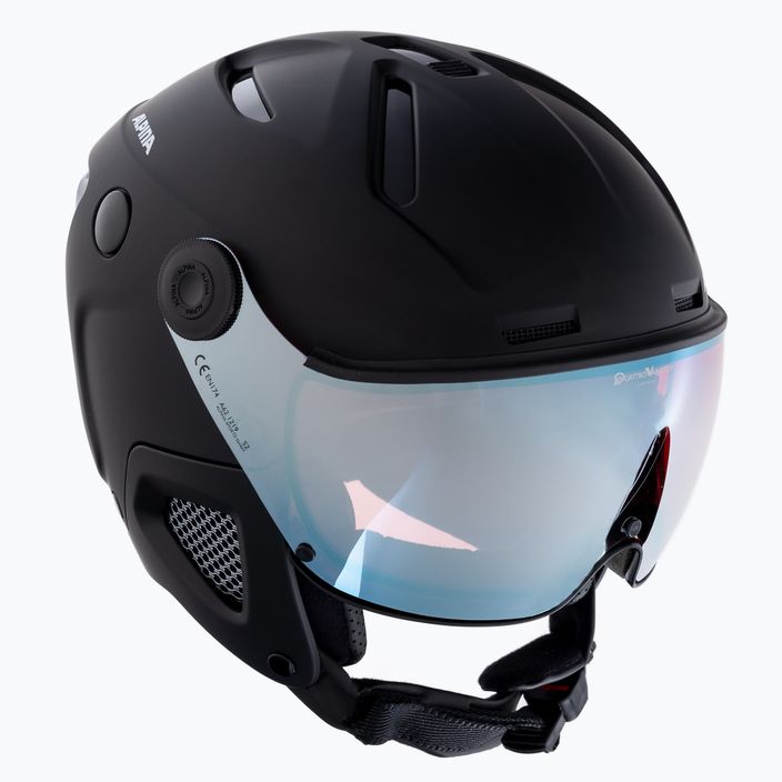 Lyžařská helma Alpina Attelas Visor QVM black matt/silver