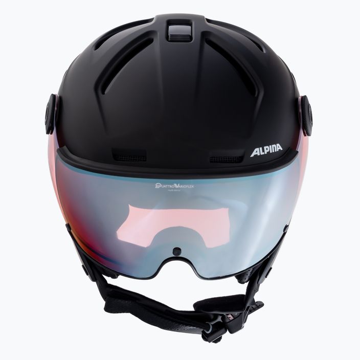 Lyžařská helma Alpina Attelas Visor QVM black matt/silver 2