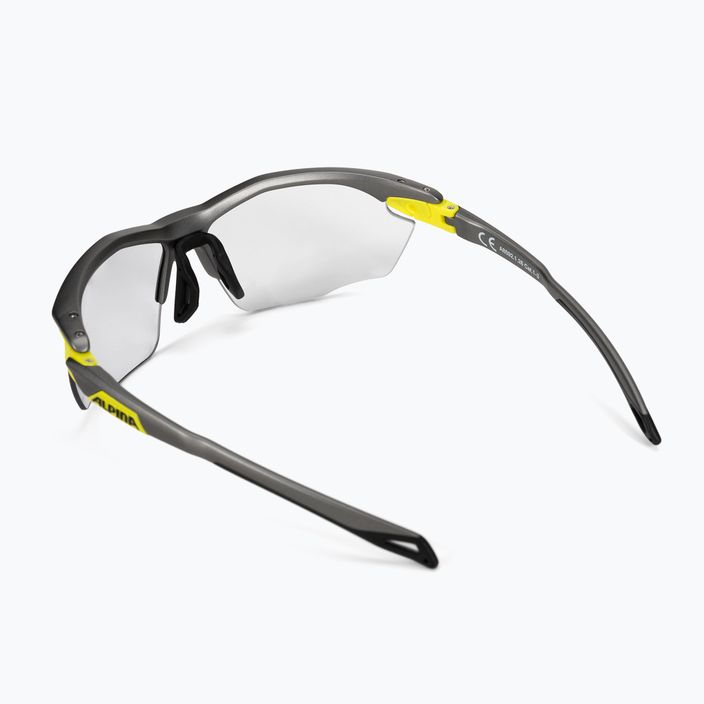 Brýle na kolo Alpina Twist Five Hr V tin matt neon yellow/black 2