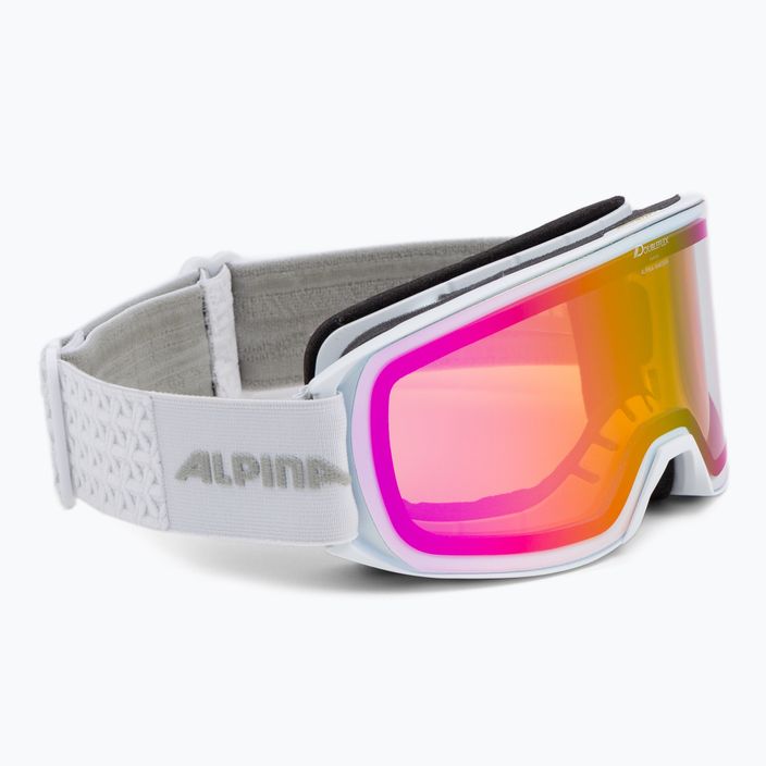 Lyžařské brýle Alpina Nakiska Q-Lite white matt/pink