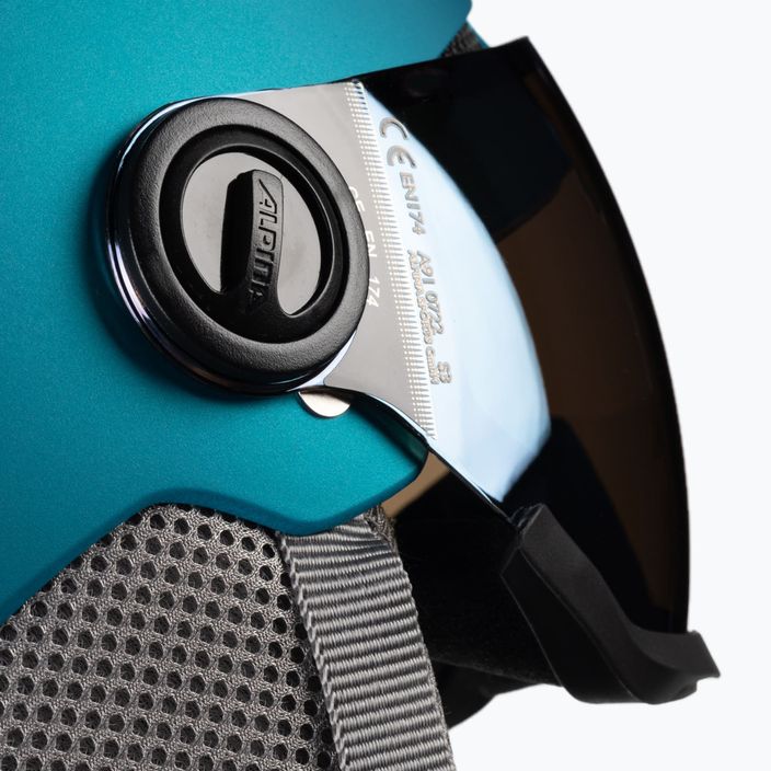 Dětské lyžařské helmy Alpina Zupo Visor Q-Lite turquoise matt 6