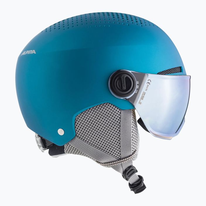 Dětské lyžařské helmy Alpina Zupo Visor Q-Lite turquoise matt 11
