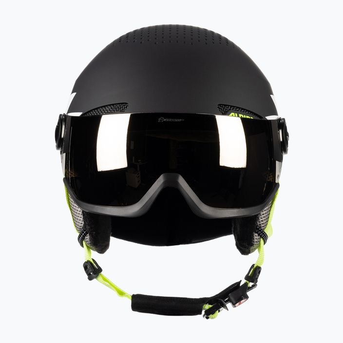 Dětské lyžařské helmy Alpina Zupo Visor Q-Lite charcoal/neon matt 2