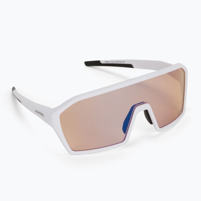 Brýle na kolo Alpina Ram Q-Lite V white matt/blue mirror
