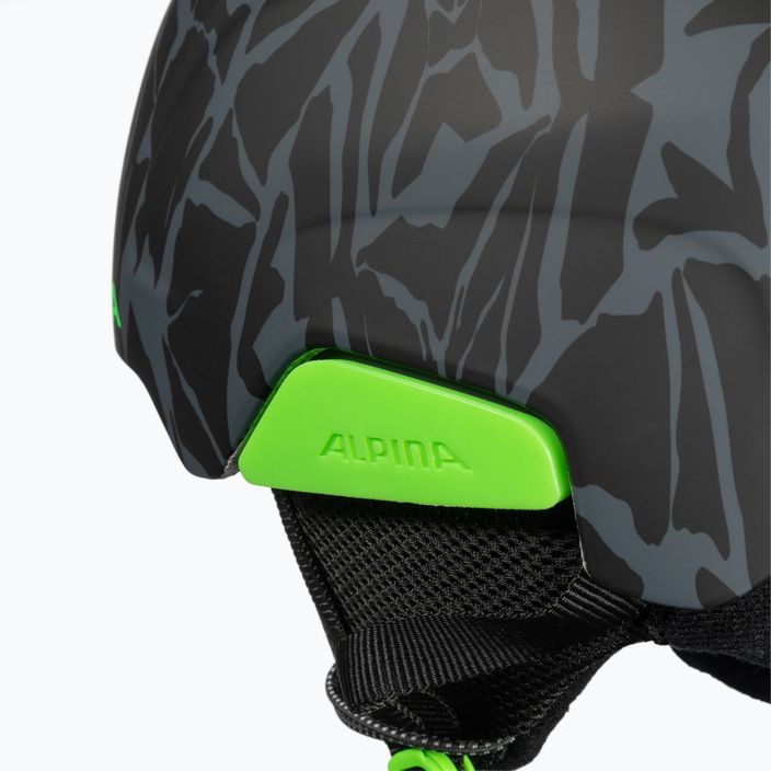 Dětské lyžařské helmy Alpina Pizi black/green camo matt 8