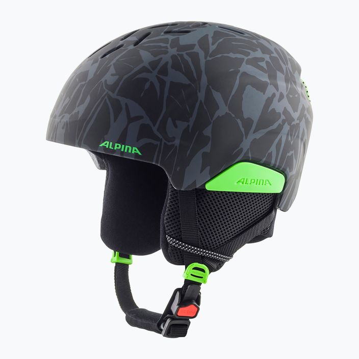 Dětské lyžařské helmy Alpina Pizi black/green camo matt 10