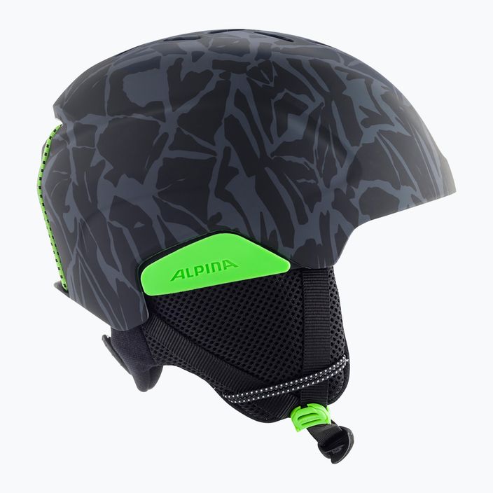 Dětské lyžařské helmy Alpina Pizi black/green camo matt 12