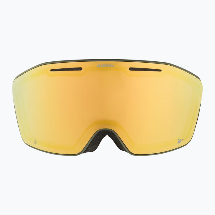 Lyžařské brýle Alpina Nendaz Q-Lite S2 olivově matné/zlaté 3
