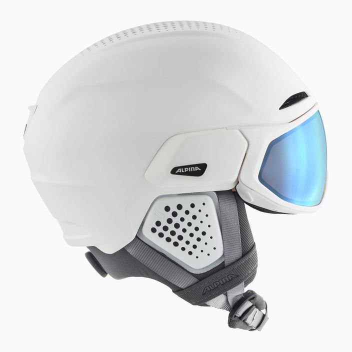 Lyžařská helma Alpina Alto Q-Lite white matt/blue revo 9