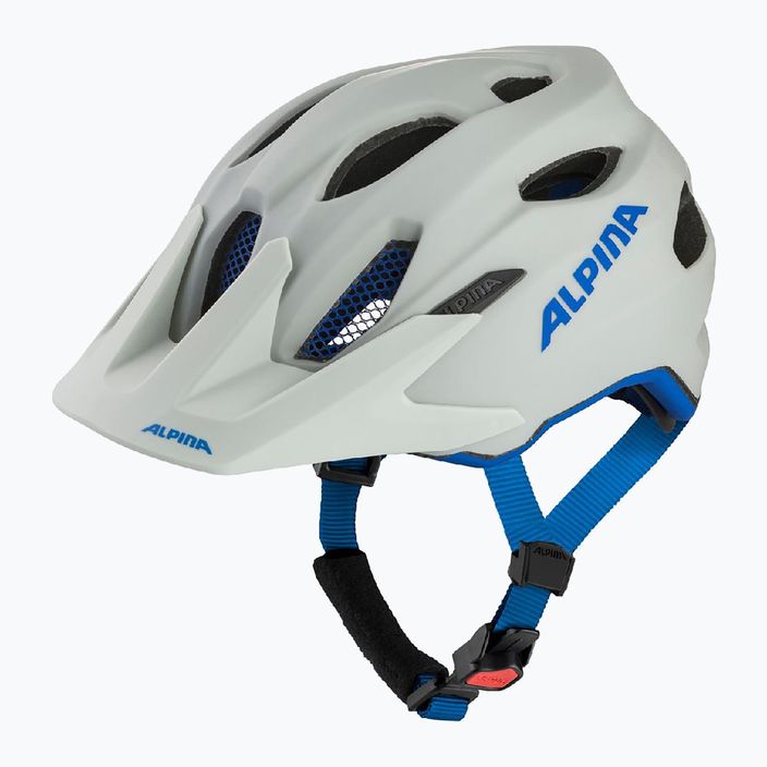 Dětská cyklistická helma Alpina Carapax smoke grey/blue matt 6