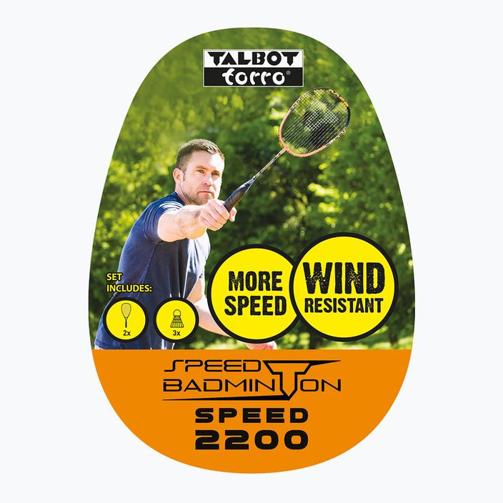 Badmintonová raketa Talbot Torro set SpeedBadminton Speed 2200 oranžová 490112 6