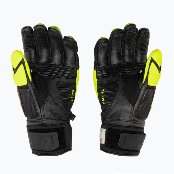 Pánské lyžařské rukavice LEKI WCR Venom SL 3D black ice/lemon 2