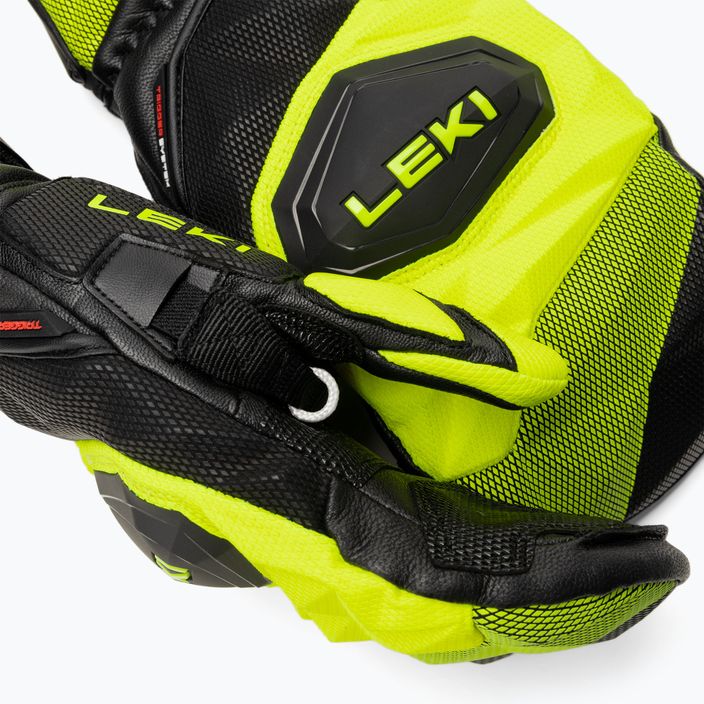 Pánské lyžařské rukavice LEKI WCR Venom SL 3D Mitt black ice/lemon 4
