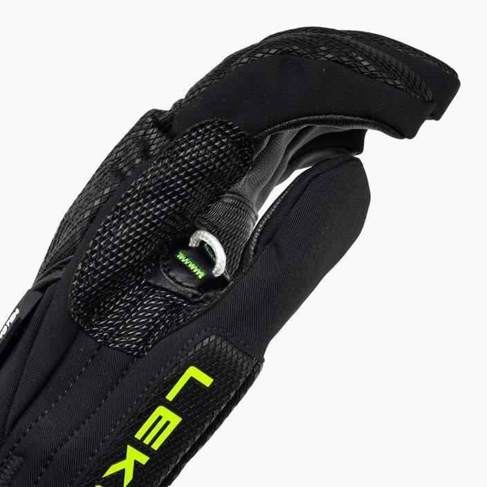 Pánské lyžařské rukavice LEKI WCR C-Tech 3D black ice/lemon 4