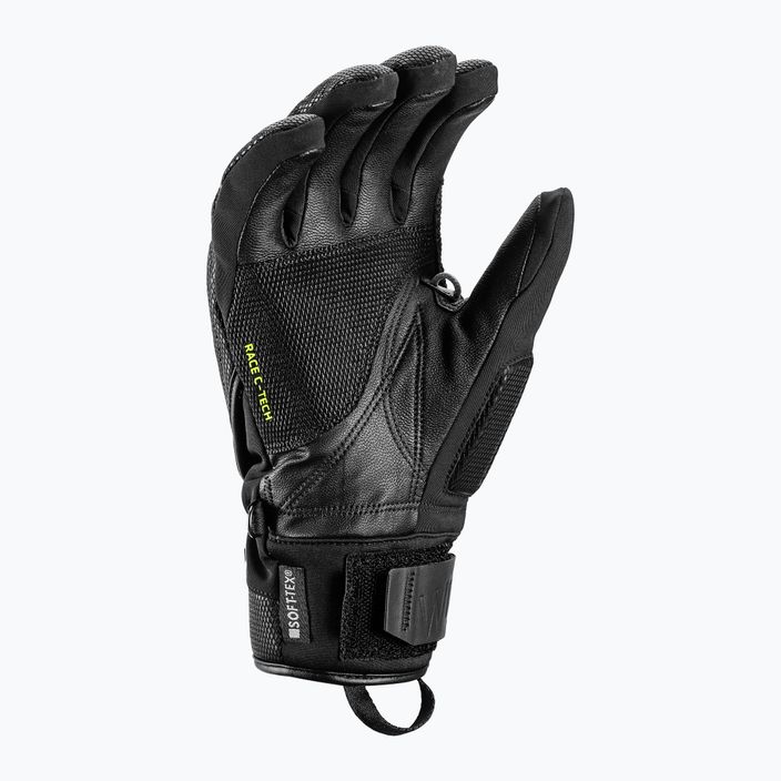 Pánské lyžařské rukavice LEKI WCR C-Tech 3D black ice/lemon 6