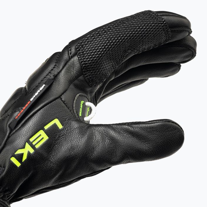 Pánské lyžařské rukavice LEKI WCR Venom Speed 3D black ice/lemon 4