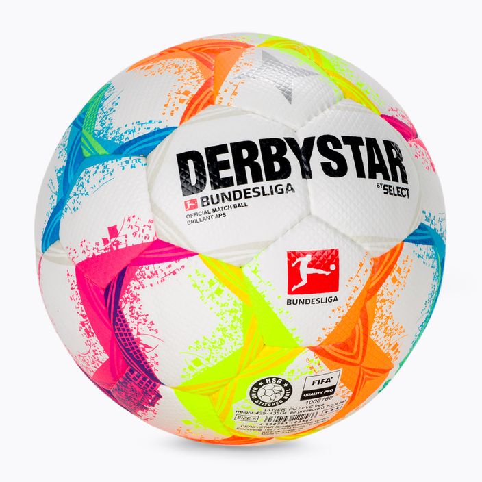 Derbystar Bundesliga Brillant APS v22 fotbalový míč v bílé barvě DE22586 2