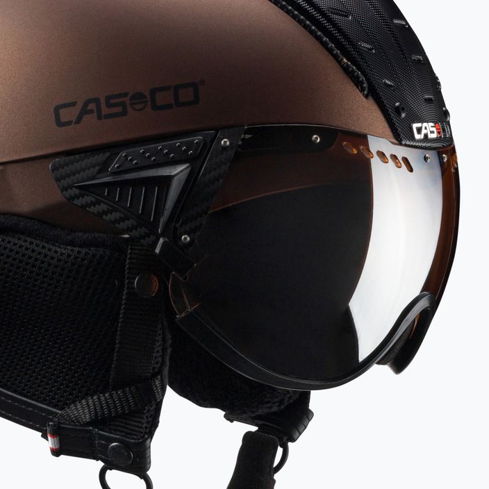 Lyžařská helma CASCO SP-2 Carbonic Visor hnědá 07.3733 6