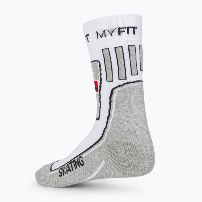 Ponožky Powerslide MyFit na kolečkové brusle bílé/šedé 900988 2