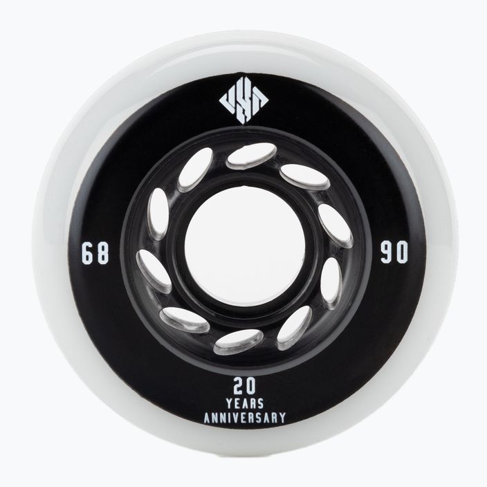 USD Team 68 4-pack white/black rollerblade wheels 700484 2