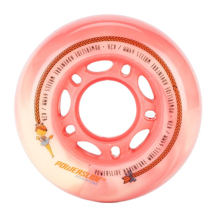 Powerslide Princess Girls Wheel 64 4-pack pink 905315 kolečka pro kolečkové brusle 3