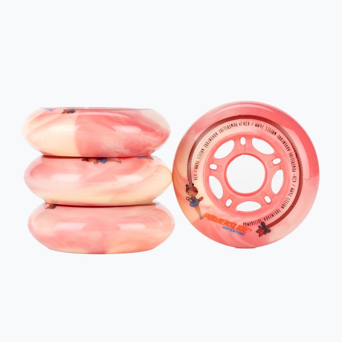 Powerslide Princess Girls Wheel 76 4-pack pink 905317 kolečka pro kolečkové brusle