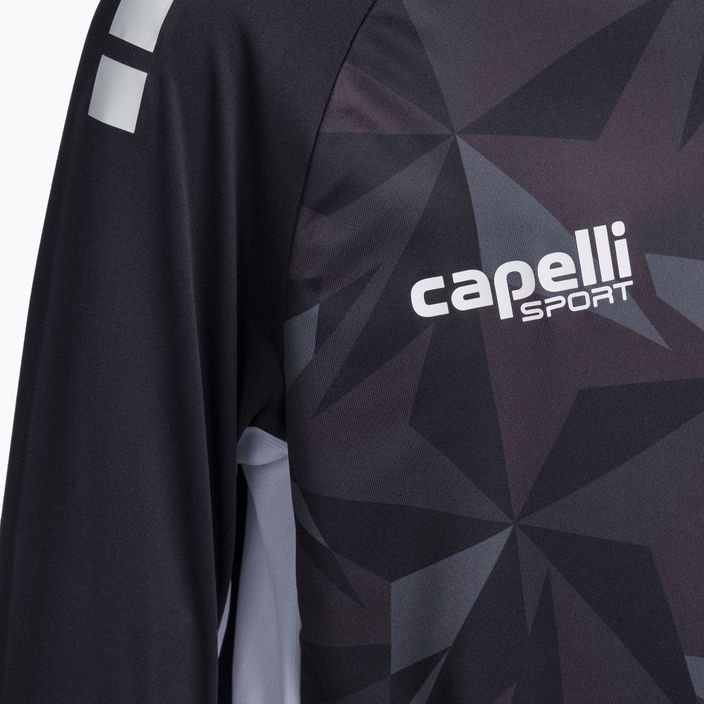 Dětské fotbalové tričko Capelli Pitch Star Goalkeeper černá/bílá 3