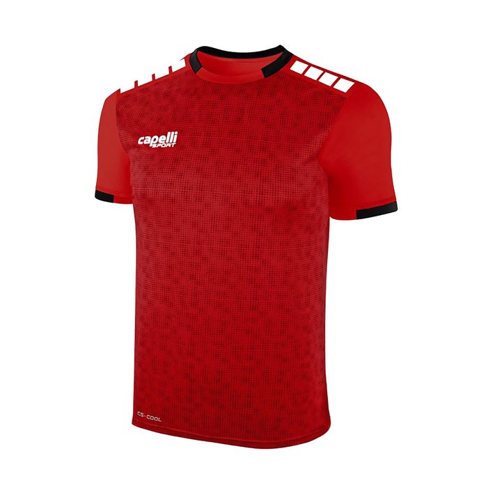 Capelli Cs III Block Youth červeno-černé dětské fotbalové tričko 2