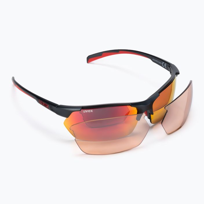 Sluneční brýle UVEX Sportstyle 114 černo-červené S5309395316 7