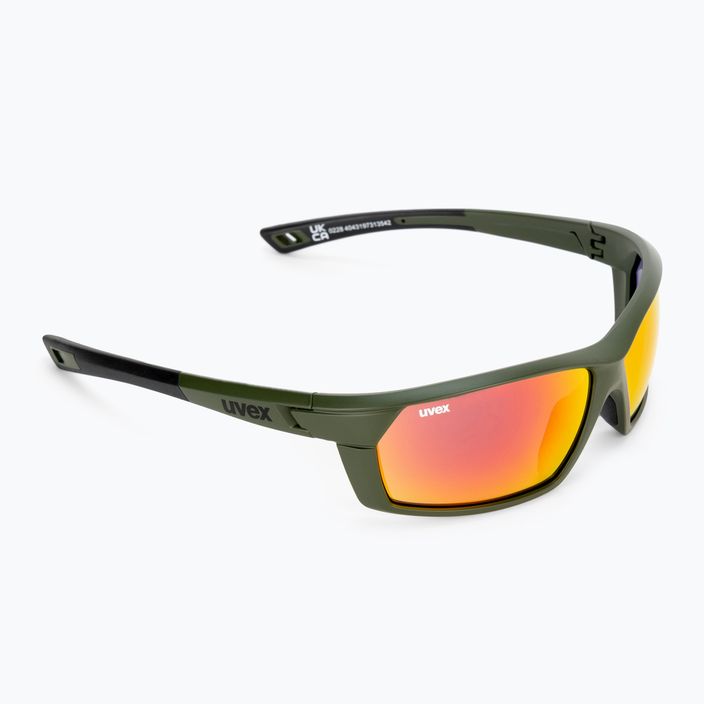 UVEX Sportstyle 225 olivově zelená matná/zrcadlově stříbrná sluneční brýle 53/2/025/7716