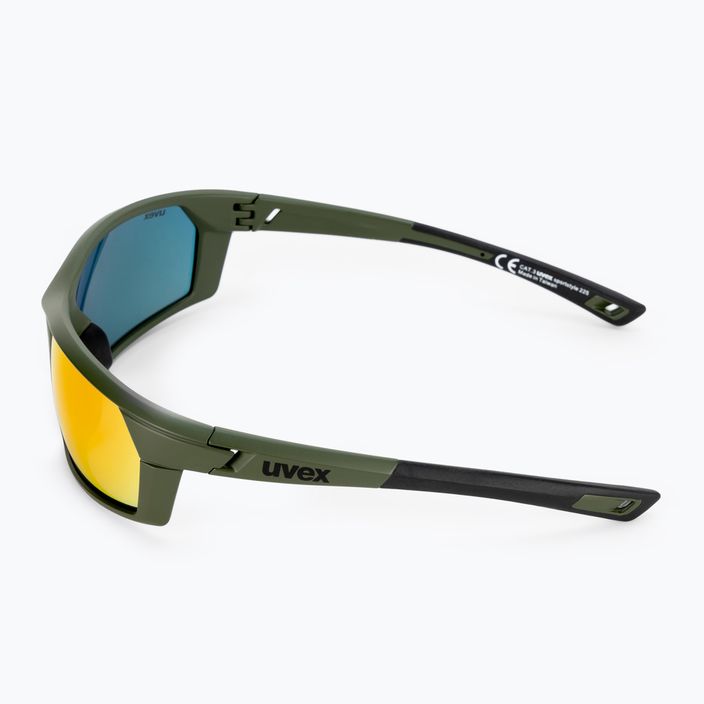 UVEX Sportstyle 225 olivově zelená matná/zrcadlově stříbrná sluneční brýle 53/2/025/7716 4